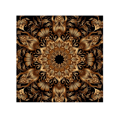 3d Flower Fractal Art Pattern Small Satin Scarf (Square) from ArtsNow.com Front