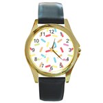 Image Round Gold Metal Watch