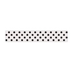Polka Dots - Black on Pastel Pink Flano Scarf (Mini)