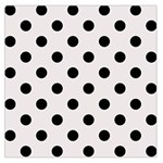 Polka Dots - Black on Pastel Pink Large Satin Scarf (Square)