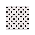 Polka Dots - Black on Pastel Pink Satin Bandana Scarf