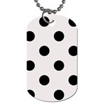 Polka Dots - Black on Pastel Pink Dog Tag (Two Sides)