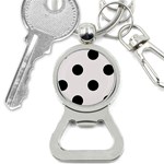 Polka Dots - Black on Pastel Pink Bottle Opener Key Chain