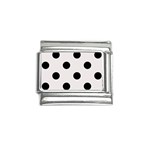 Polka Dots - Black on Pastel Pink Italian Charm (9mm)
