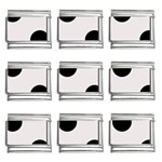 Polka Dots - Black on Pastel Pink 9mm Italian Charm (9 pack)