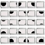 Polka Dots - Black on Pastel Pink 9mm Italian Charm (25 pack)
