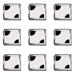 Polka Dots - Black on Pastel Pink Mega Link Italian Charm (9 pack)