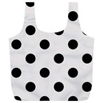 Polka Dots - Black on Pastel Pink Full Print Recycle Bag (XL)