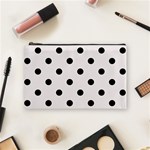 Polka Dots - Black on Pastel Pink Cosmetic Bag (M)