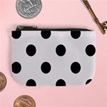 Polka Dots - Black on Pastel Pink Mini Coin Purse