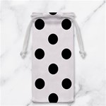 Polka Dots - Black on Pastel Pink Jewelry Bag