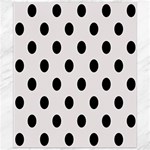 Polka Dots - Black on Pastel Pink Canvas 8  x 10 