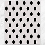 Polka Dots - Black on Pastel Pink Canvas 11  x 14 