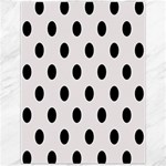 Polka Dots - Black on Pastel Pink Canvas 12  x 16 