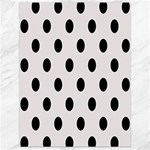 Polka Dots - Black on Pastel Pink Canvas 18  x 24 