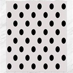 Polka Dots - Black on Pastel Pink Canvas 20  x 24 