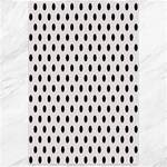 Polka Dots - Black on Pastel Pink Canvas 24  x 36 