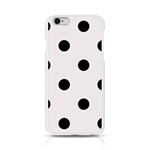 Polka Dots - Black on Pastel Pink Apple iPhone 6/6S Silicone Case (Transparent)