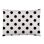Polka Dots - Black on Pastel Pink Pillow Case (Two Sides)