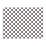 Polka Dots - Black on Pastel Pink Double Sided Flano Blanket (Mini)
