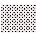 Polka Dots - Black on Pastel Pink Double Sided Flano Blanket (Medium)