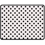 Polka Dots - Black on Pastel Pink Fleece Blanket (Medium) (One Side)