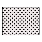 Polka Dots - Black on Pastel Pink Fleece Blanket (Small) (One Side)
