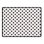 Polka Dots - Black on Pastel Pink Double Sided Fleece Blanket (Small) (Two Sides)