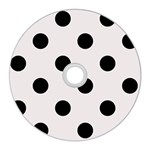 Polka Dots - Black on Pastel Pink CD Wall Clock