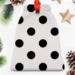 Polka Dots - Black on Pastel Pink Ornament (Bell)