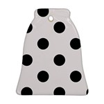 Polka Dots - Black on Pastel Pink Bell Ornament (Two Sides)