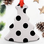 Polka Dots - Black on Pastel Pink Ornament (Christmas Tree)