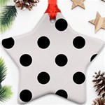 Polka Dots - Black on Pastel Pink Ornament (Star)