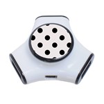 Polka Dots - Black on Pastel Pink Portable USB Hub (One Side)