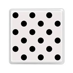 Polka Dots - Black on Pastel Pink Memory Card Reader with Storage (Square)