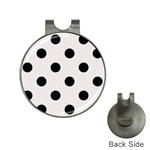 Polka Dots - Black on Pastel Pink Golf Ball Marker Hat Clip