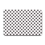 Polka Dots - Black on Pastel Pink Small Doormat