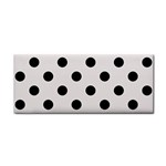 Polka Dots - Black on Pastel Pink Hand Towel