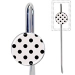 Polka Dots - Black on Pastel Pink Book Mark