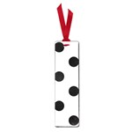 Polka Dots - Black on Pastel Pink Small Book Mark