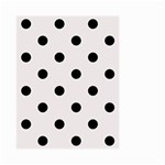 Polka Dots - Black on Pastel Pink Small Garden Flag (Two Sides)