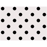 Polka Dots - Black on Pastel Pink Birthday Cake 3D Greeting Card (7x5)