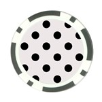 Polka Dots - Black on Pastel Pink Poker Chip Card Guard (10 pack)