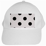 Polka Dots - Black on Pastel Pink Black Cap