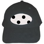 Polka Dots - Black on Pastel Pink Black Cap