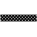 Polka Dots - Pastel Pink on Black Flano Scarf (Large)