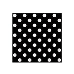 Polka Dots - Pastel Pink on Black Satin Bandana Scarf