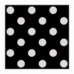 Polka Dots - Pastel Pink on Black Medium Glasses Cloth (2 Sides)