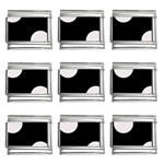 Polka Dots - Pastel Pink on Black 9mm Italian Charm (9 pack)
