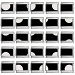 Polka Dots - Pastel Pink on Black 9mm Italian Charm (25 pack)